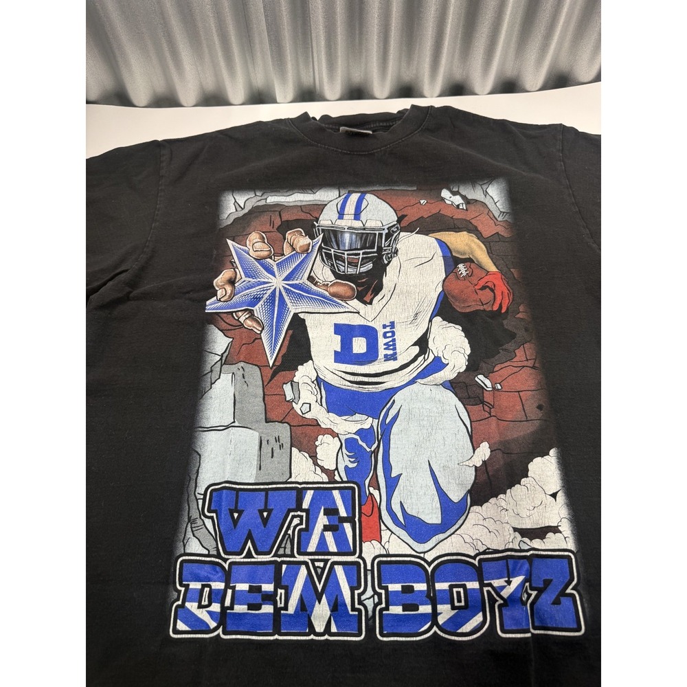 Vintage Dallas Cowboys T-Shirt XL Black Rap Tee Style We Dem Boyz NFL